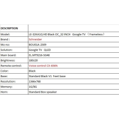 TV SCHNEIDER QLED32P