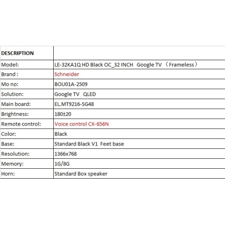 TV SCHNEIDER QLED32P