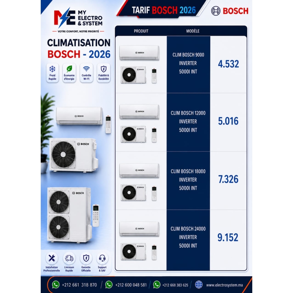 BOSCH CLIMATISEUR INVERTER 5000I