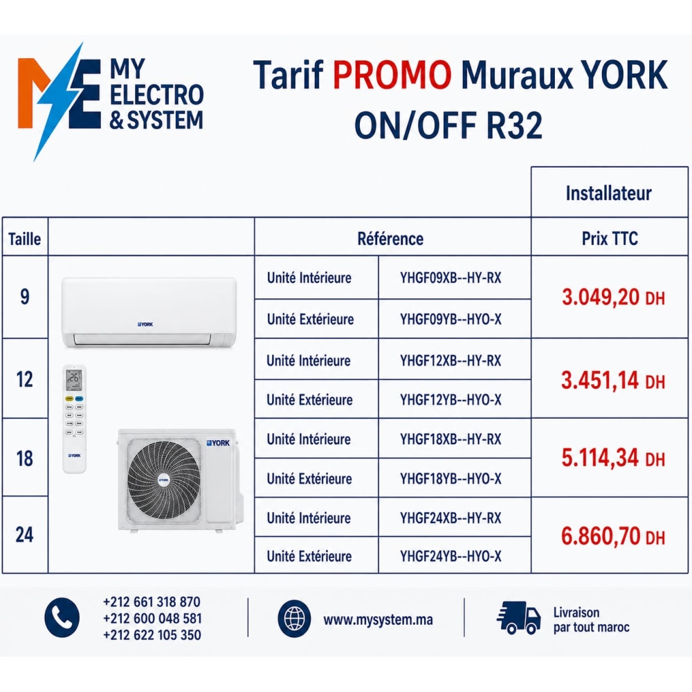 YORK MUREAUX ON-OFF R32 YORK MUREAUX ON-OFF R32
